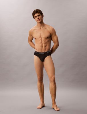 Трусы-брифы Hip для мужчин, микрофибра, стрейч, 3 шт. — Calvin Klein — фото 3