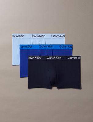 Microfiber Stretch 3-Pack Low Rise Trunk, Shoreline/ Royalty/ Blue Bell