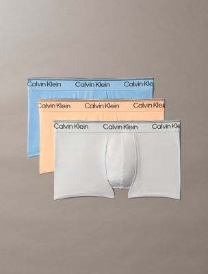 Microfiber Stretch 3-Pack Low Rise Trunk, Gulf Blue/Light Cast/Peach Bliss