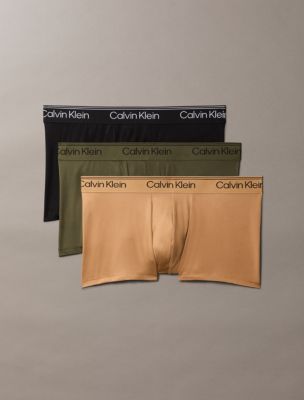 Microfiber Stretch 3-Pack Low Rise Trunk, Bronze Flash/Black/Olive Night