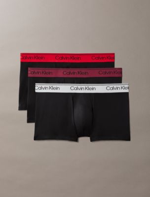 Microfiber Stretch 3-Pack Low Rise Trunk, Black w/ Multi WBS