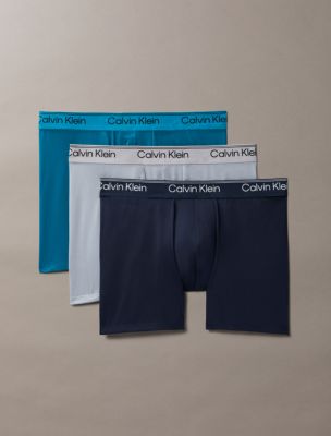 Microfiber Stretch 3-Pack Boxer Brief, Sleet / Teal Marine / Shoreline