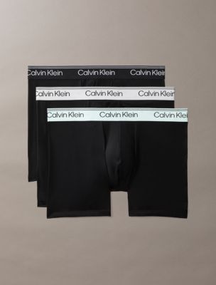 Microfiber Stretch 3-Pack Boxer Brief, Black/Light Cast/Feel The Mint