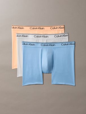 Microfiber Stretch 3-Pack Boxer Brief, Gulf Blue/Light Cast/Peach Bliss