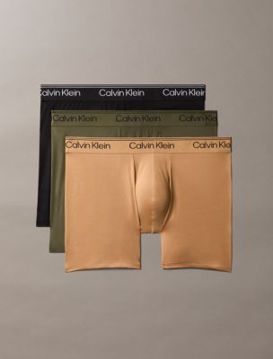 Microfiber Stretch 3-Pack Boxer Brief, Bronze Flash/Black/Olive Night