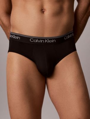 Трусы-брифы Hip для мужчин, микрофибра, стрейч, 5 шт. — Calvin Klein, цвет: Синий разноцветный — фото 3