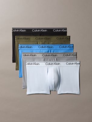 Microfiber Stretch 5-Pack Low Rise Trunk, Poseidon Blue Multi