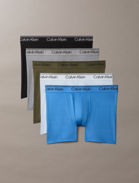 Трусы-боксеры для мужчин, микрофибра, стрейч, 5 шт. — Calvin Klein