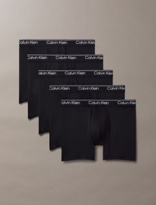 Microfiber Stretch 5-Pack Boxer Brief, Black
