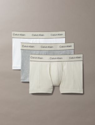 Heritage Cotton Stretch 3-Pack Trunk, Oyster Gray/Grey Heather/White