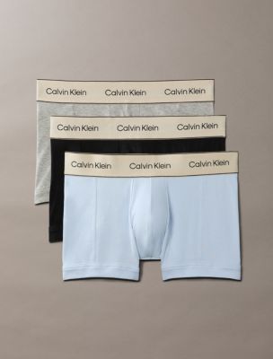 Heritage Cotton Stretch 3-Pack Trunk, Black/Grey Heather/Breezy Blue