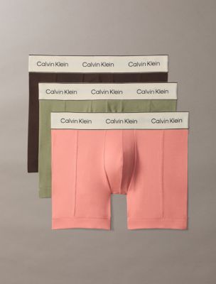 Heritage Cotton Stretch 3-Pack Boxer Brief, Mulch/Deep Lichen Green/Sunfruit Fun