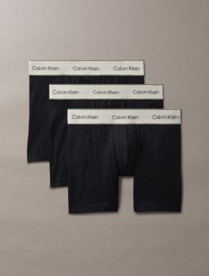 Heritage Cotton Stretch 3-Pack Boxer Brief, Black