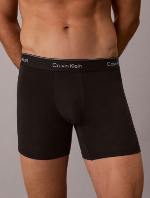 Трусы-боксеры Icon Edition для мужчин, хлопок, стрейч — Calvin Klein, цвет: Чёрный — фото 3