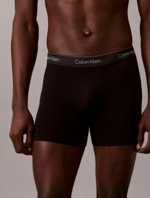 Трусы-боксеры Icon Edition для мужчин, хлопок, стрейч — Calvin Klein, цвет: Чёрный — фото 6