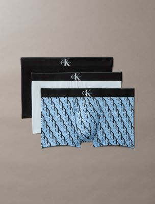 Graphic Monogram Cotton Stretch 3-Pack Trunk, Arctic Multi