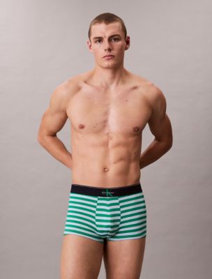 Graphic Monogram Microfiber Stretch Low Rise Trunk, Mardi Gras Green