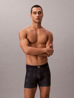 Graphic Monogram Microfiber Stretch Boxer Brief, Sorting Logo Shoreline