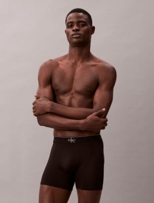 Трусы-боксеры Monogram для мужчин, микрофибра, стрейч — Calvin Klein — фото 2