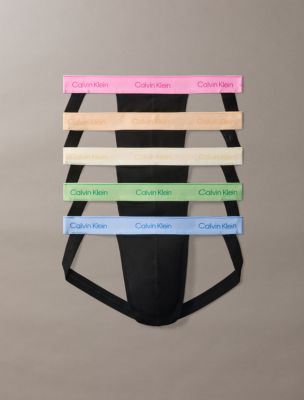 Icon Cotton Stretch Pride 5-Pack Jock Strap, Black / WB Mardi Gras Multi