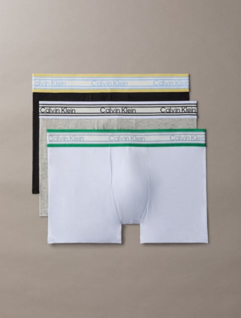 Бельё Calvin Klein Icon Cotton Stretch Stripe 3-Pack Trunk