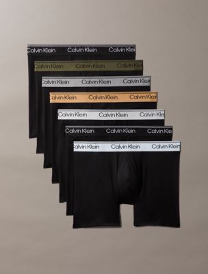 Microfiber Stretch 7-Pack Boxer Brief, Black w/WB Multi