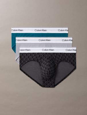Icon Cotton Stretch 3-Pack Brief, Sleet/Seamless Emblem Black/Ashford Gray/Teal Marine