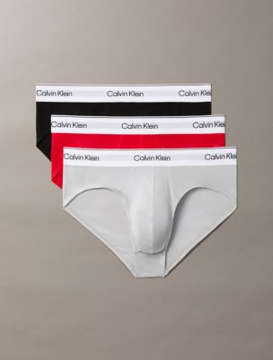 Icon Cotton Stretch 3-Pack Brief, Black/Goji Berry/Harbor Mist