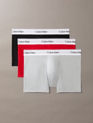 Icon Cotton Stretch 3-Pack Low Rise Trunk, Black/Goji Berry/Harbor Mist