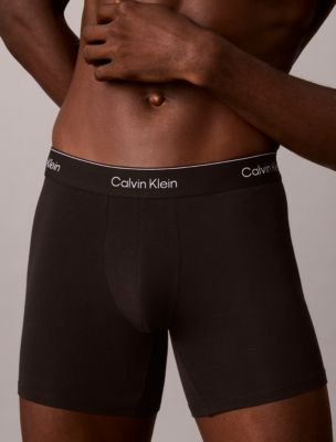 Трусы-боксеры Icon для мужчин, хлопок, стрейч, 3 шт. — Calvin Klein, цвет: Чёрный / Ягодный, вариант 1 — фото 3