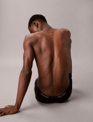 Трусы-боксеры Icon для мужчин, хлопок, стрейч, 3 шт. — Calvin Klein, цвет: Чёрный / Ягодный, вариант 1 — фото 4