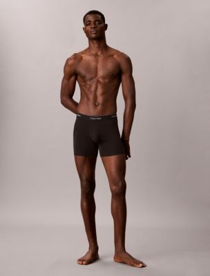 Трусы-боксеры Icon для мужчин, хлопок, стрейч, 3 шт. — Calvin Klein, цвет: Чёрный / Ягодный, вариант 1 — фото 5