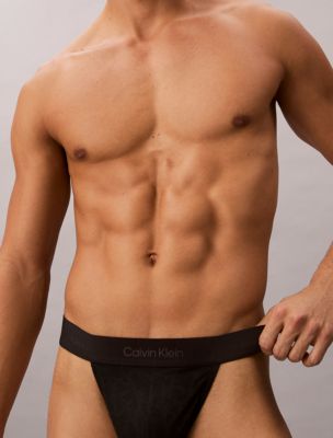 Трусы-стринги для мужчин, кружево, микрофибра — Calvin Klein — фото 5