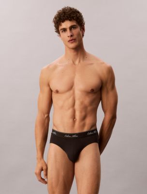 Трусы-брифы Icon Hip для мужчин, хлопок, стрейч, 3 шт. — Calvin Klein, цвет: Чёрный — фото 3