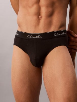 Трусы-брифы Icon Hip для мужчин, хлопок, стрейч, 3 шт. — Calvin Klein, цвет: Чёрный — фото 4