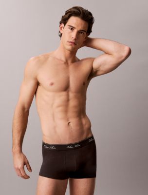 Бельё Icon Script для мужчин, хлопок, стрейч, 3 шт. — Calvin Klein, цвет: Чёрный — фото 2