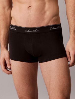 Бельё Icon Script для мужчин, хлопок, стрейч, 3 шт. — Calvin Klein, цвет: Чёрный — фото 4
