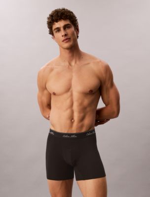 Трусы-боксеры Icon Script для мужчин, хлопок, 3 шт. — Calvin Klein, цвет: Чёрный — фото 2