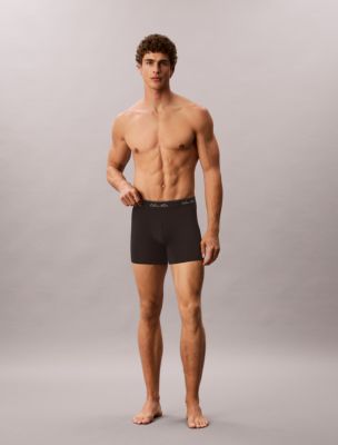 Трусы-боксеры Icon Script для мужчин, хлопок, 3 шт. — Calvin Klein, цвет: Чёрный — фото 3