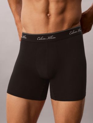 Трусы-боксеры Icon Script для мужчин, хлопок, 3 шт. — Calvin Klein, цвет: Чёрный — фото 4