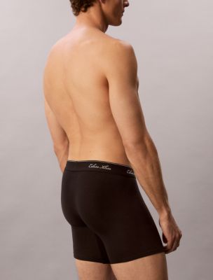 Трусы-боксеры Icon Script для мужчин, хлопок, 3 шт. — Calvin Klein, цвет: Чёрный — фото 6