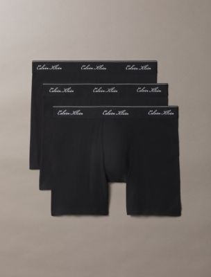Icon Cotton Stretch Script 3-Pack Boxer Brief, Black W/ Dtm Wb