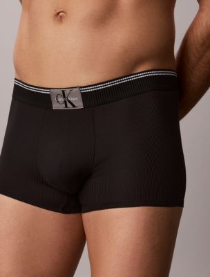 Бельё Monogram для мужчин, микрофибра, в рубчик, стрейч — Calvin Klein, цвет: Чёрный — фото 3