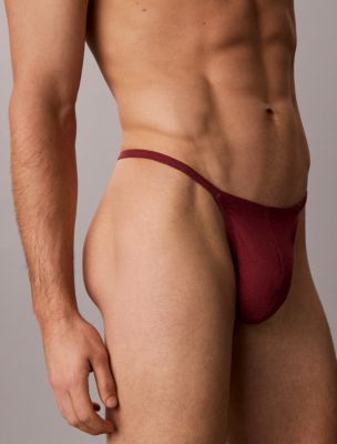 Мужские трусы-стринги Calvin Klein Sculpt из кружева на завязках, цвет: Красный — фото 2