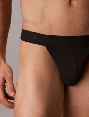 Трусы-стринги Sculpt для мужчин, кружево — Calvin Klein, цвет: Чёрный — фото 3