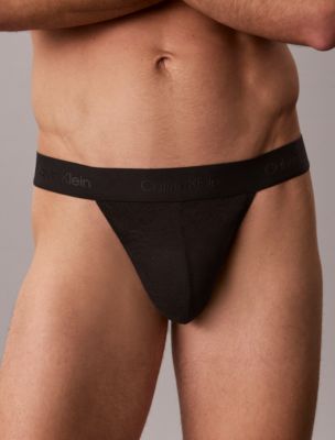 Трусы-стринги Sculpt для мужчин, кружево — Calvin Klein, цвет: Чёрный — фото 6