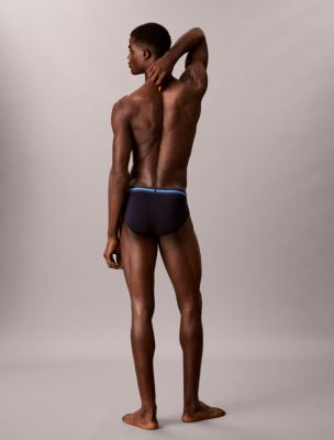 Трусы-брифы Hip для мужчин, хлопок, стрейч, 3 шт. — Calvin Klein, цвет: Разноцветный — фото 5