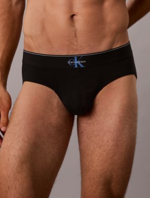 Трусы-боксеры Monogram для мужчин, хлопок, 3 шт. — Calvin Klein, цвет: Тёмный сапфировый — фото 3