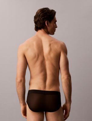 Трусы-брифы CK Black Hip для мужчин, сетка — Calvin Klein, цвет: Чёрный — фото 5