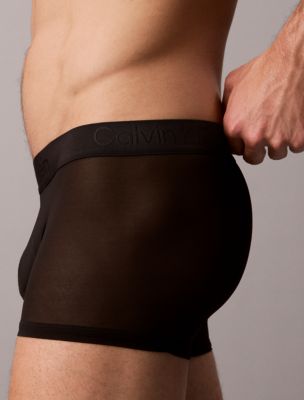Бельё CK Black для мужчин, сетка, полупрозрачная ткань — Calvin Klein, цвет: Чёрный — фото 3